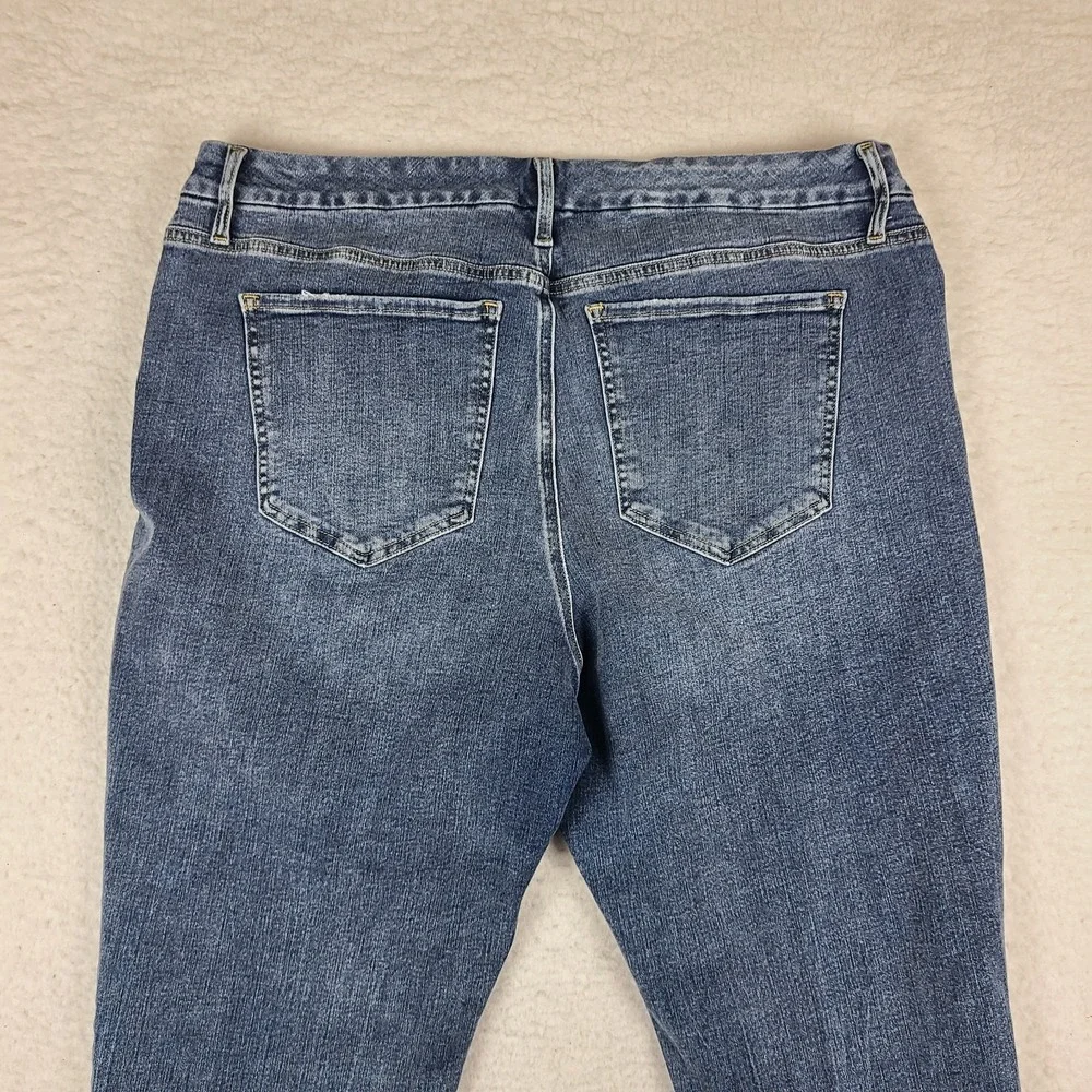 EXPRESS Jeans Womens XL Short 18-22 Straight Ankle High Rise Ultra Hyper Stretch